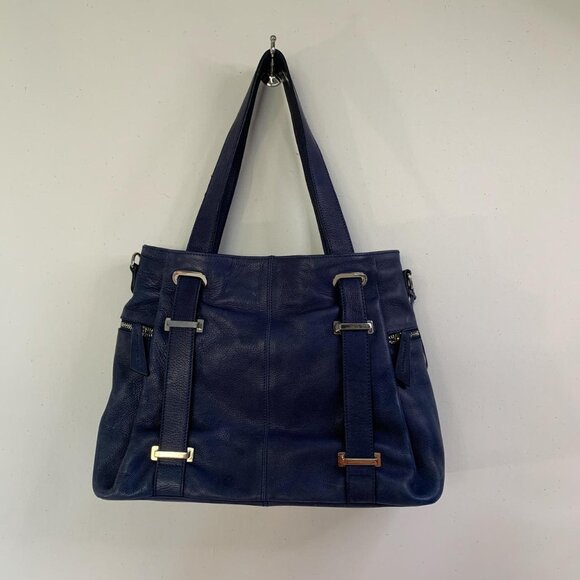 Stylish **Miah** navy blue leather - Picture 1 of 8